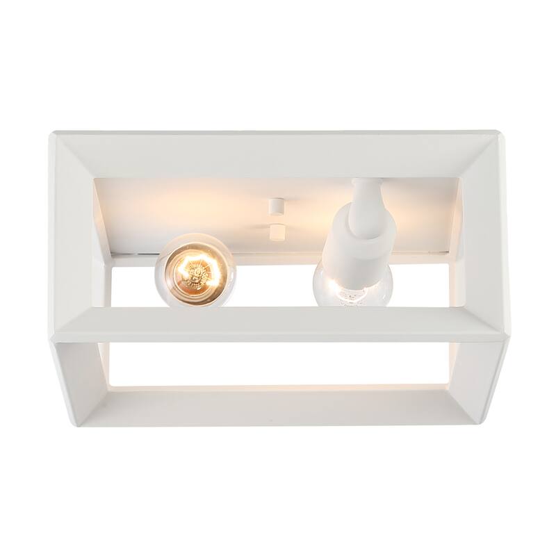 Golden Lighting Smyth 2-light Flush Mount in Natural White