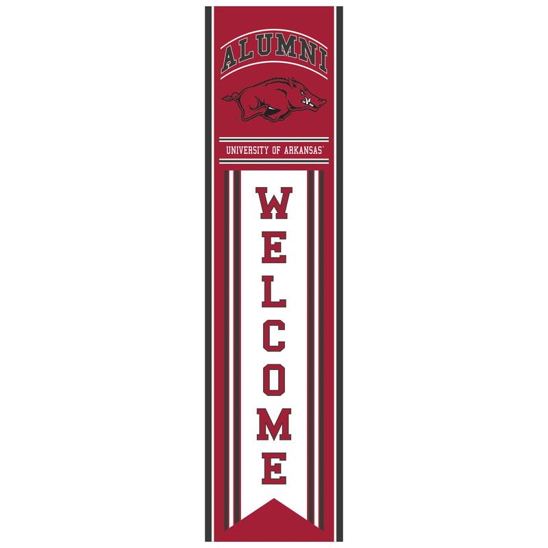 47" Porch Leaner Welcome Wall Sign, University of Arkansas - Multi