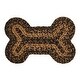 preview thumbnail 3 of 1, Black & Tan Indoor/Outdoor Small Bone Rug 11.5x17.5 - 2' x 3' Oval