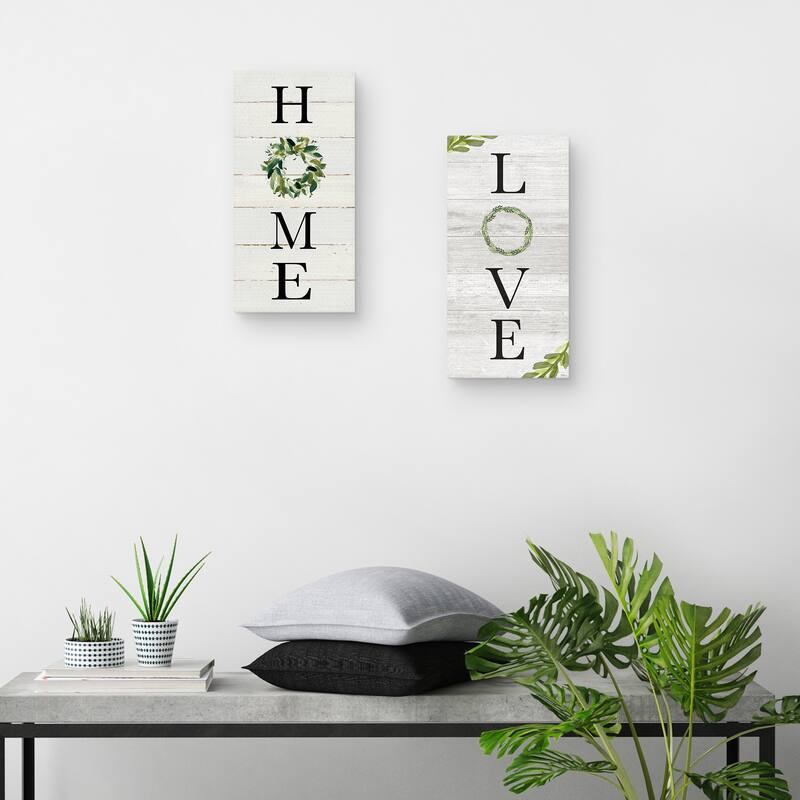Home Panel & Love Panel Canvas Art Prints