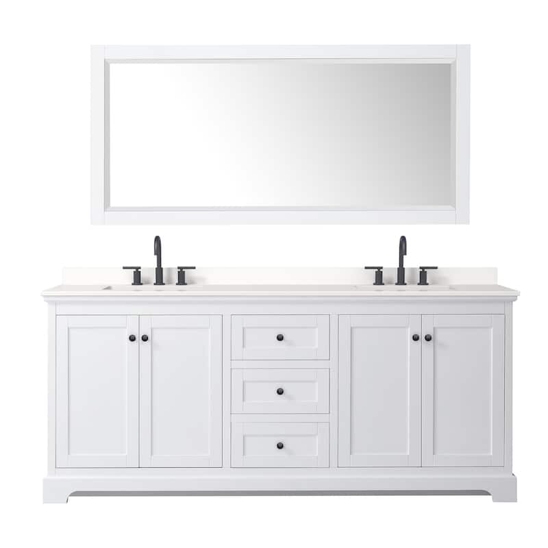 Wyndham Collection WCV232380D-QTZ-US3M70 Avery 80" Free Standing