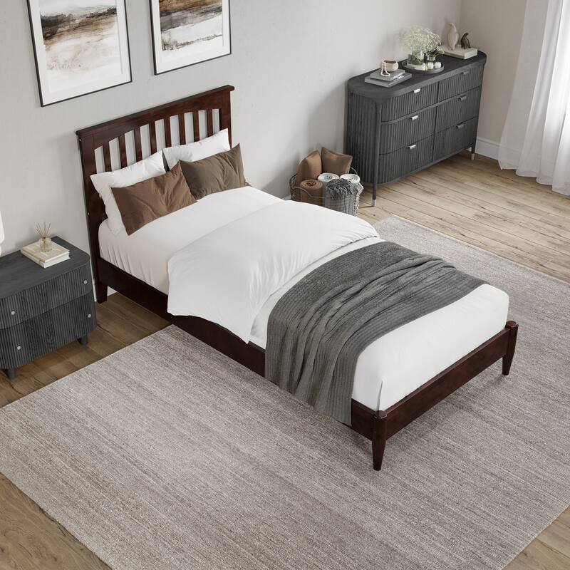 Becket Solid Wood Low Profile Platform Bed