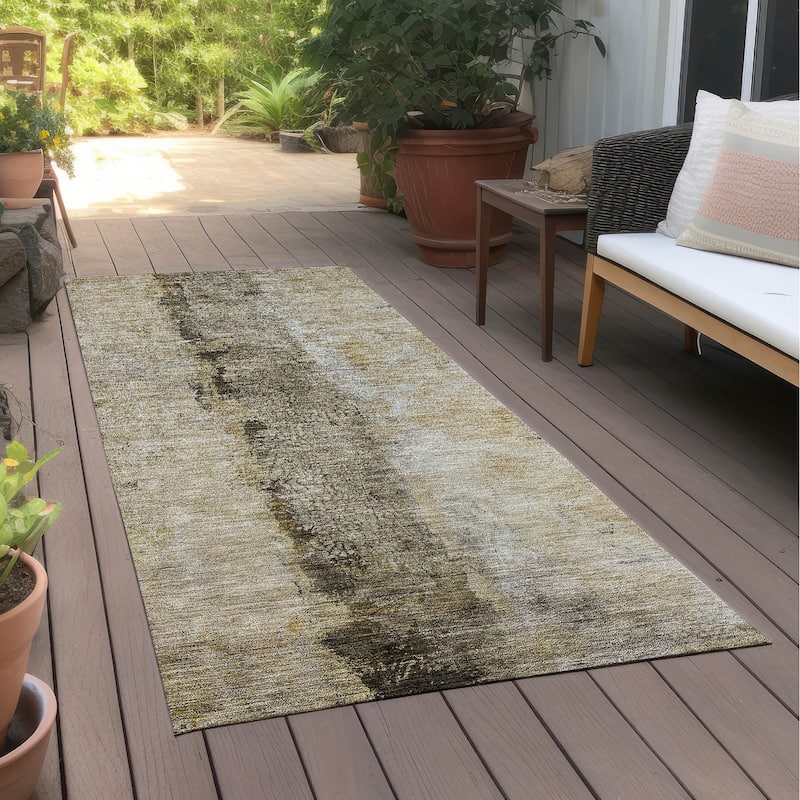 Machine Washable Indoor/ Outdoor Chantille Modern Contemporary Rug