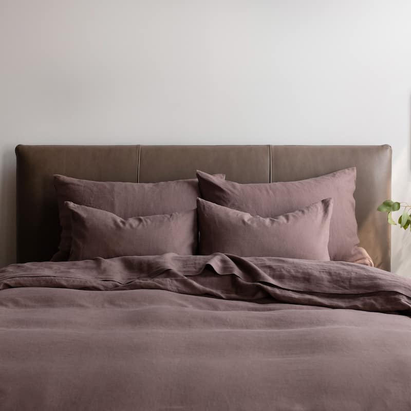 100% French Linen Duvet Cover & Sham Set by BOKSER HOME