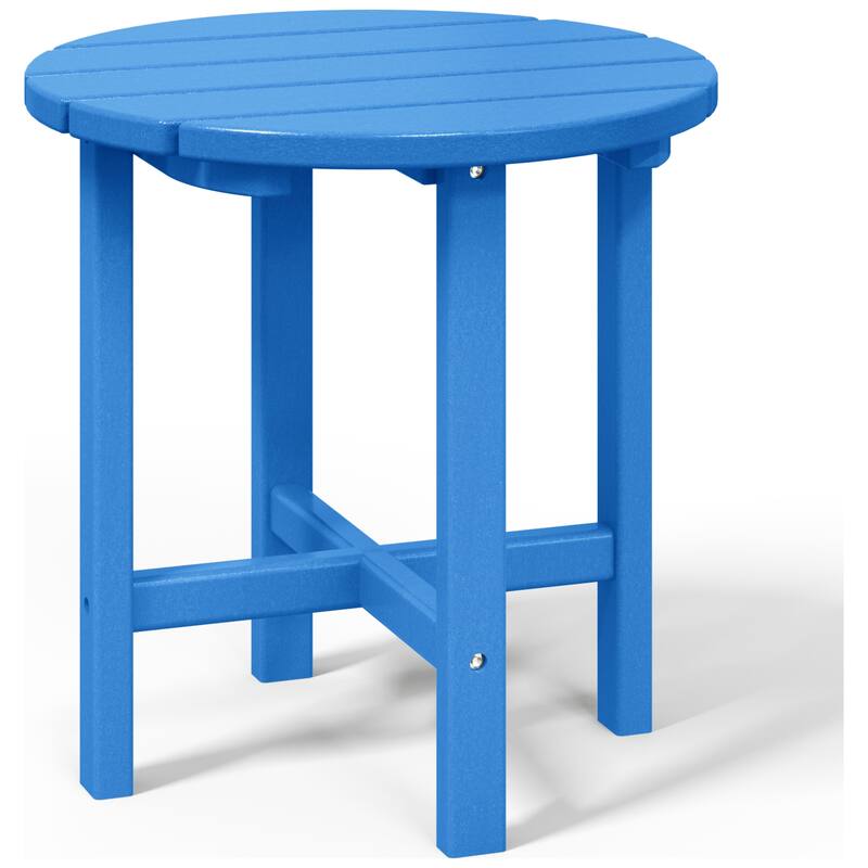 Laguna Outdoor Folding Adjustable Adirondack Chair with Hideaway Ottoman & Round Side Table