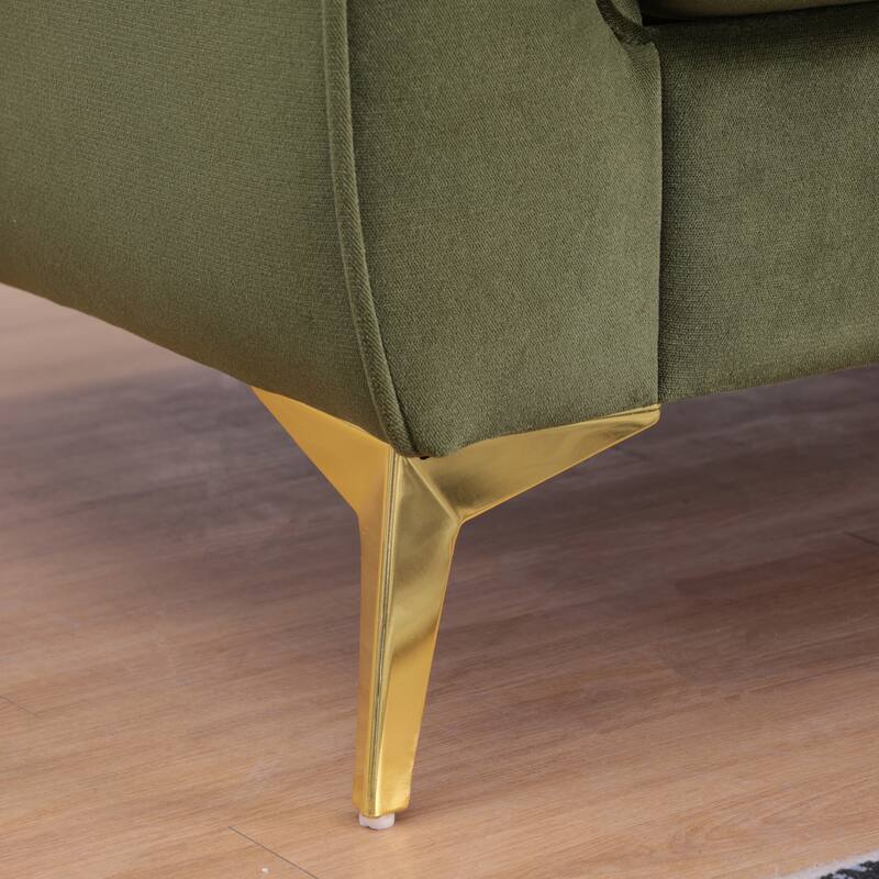 Chesterfield Velvet Upholstered 3 Seater Sofa, Tufted Button Deep Seat Sofa, Stanford Sofa with Scroll Arms & Scroll Back