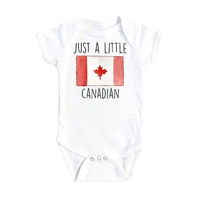 Little Canadian - Baby Boy Girl Clothes Infant Bodysuit Funny Cute Newborn 1A