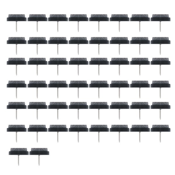 Felt Pad Nails Glides Floor Protector Anti-scratch Desk Leg 28mm Dia 50pcs