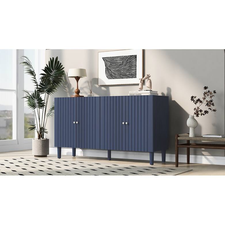 Modern MDF Sideboard with Adjustable Shelves & Sleek Design for Dining Room or Living Room Storage