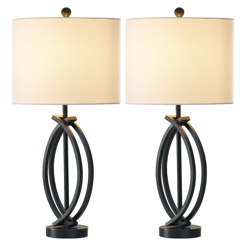 Maxax 26’ Black Metal Table Lamp Set
