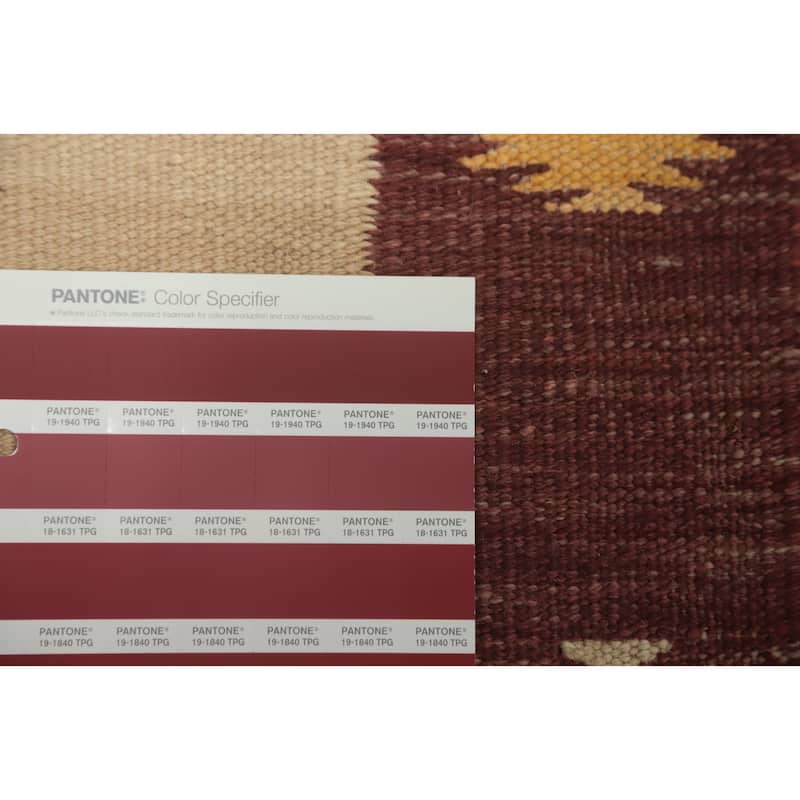 Hand Woven Oriental 100% Wool Carpet Southwestern Tribal Multi-Colored Kilim Area Rug - 8' 0'' X 5' 1''