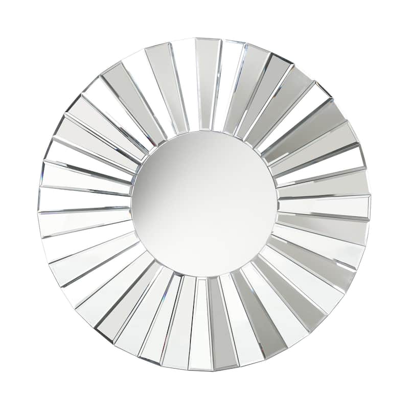 Luxury Round Beveled Large Bathroom Vanity Mirror Wall Accent Mirrors Bedroom Living / Dining Room - 35.5" D x 0.8"H