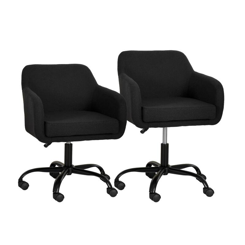 Linon Richard Sherpa Adjustable Height Office Chair