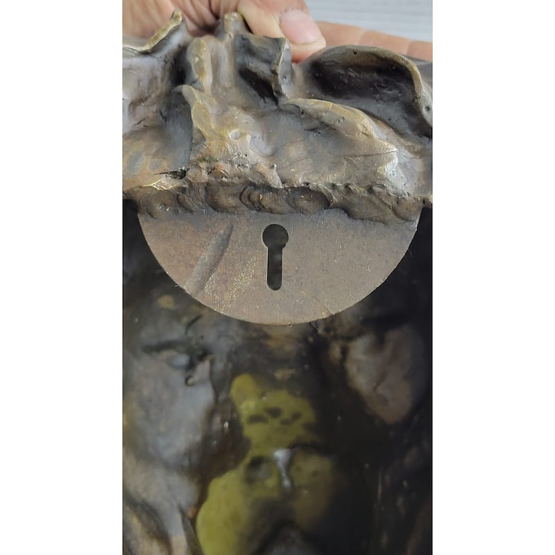 Wall Mounted Hanging Lion Head Bust Sculpture Decor Signed Original Milo 18 Inches X 18 Inches