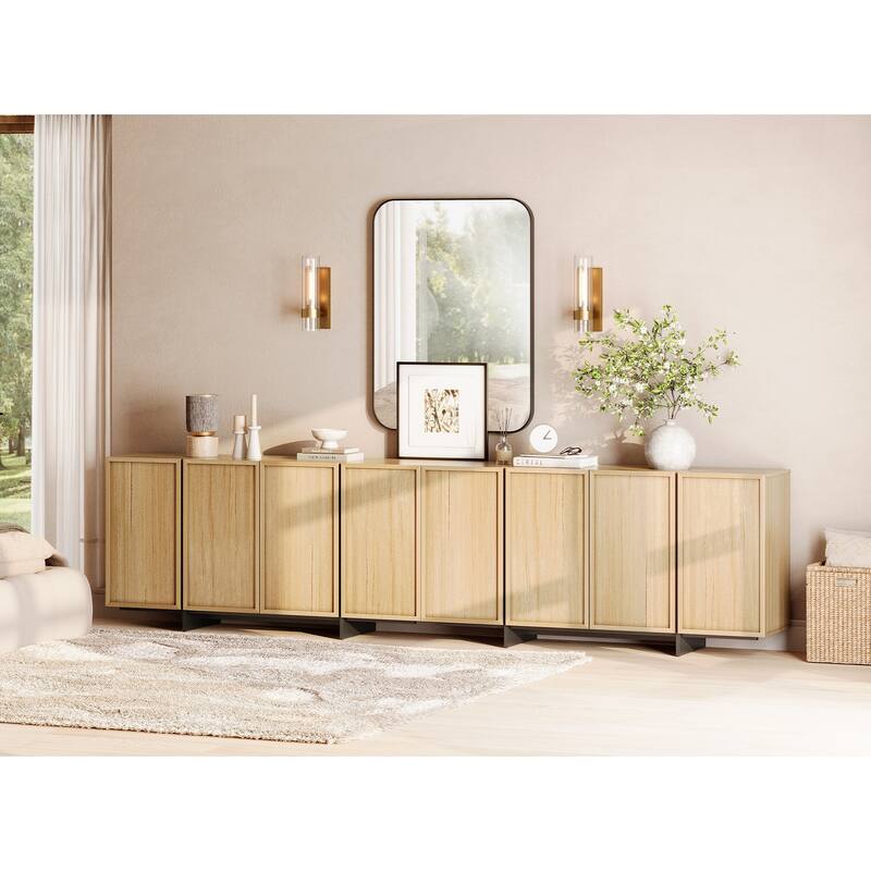 WAMPAT Buffet Cabinets, Modern Sideboard with Large Storage Space and T-Shaped Legs for Dinning Room, Kitchen