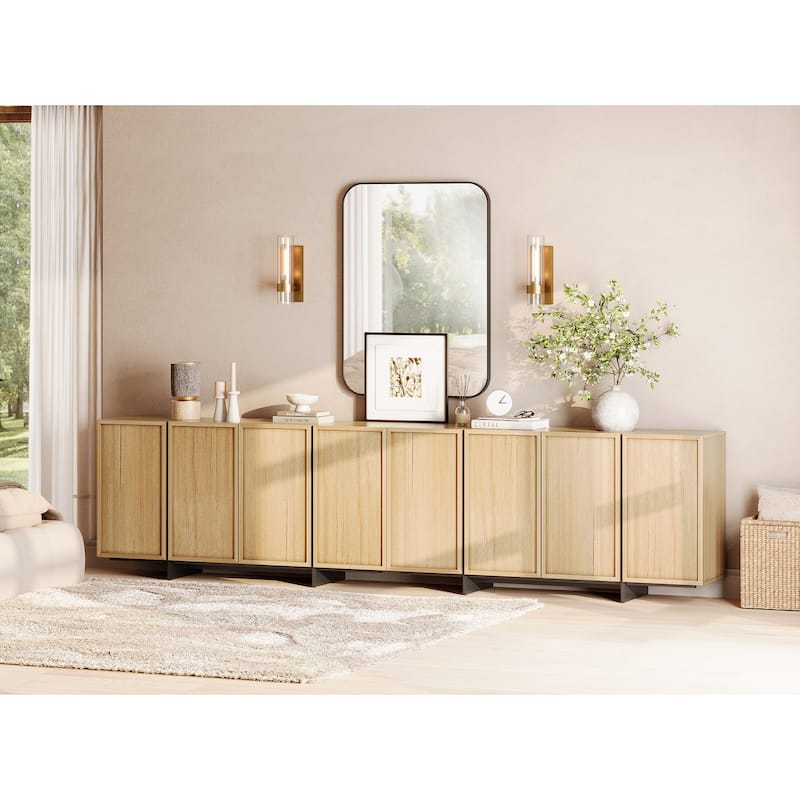 WAMPAT Sideboard Buffet Cabinet With T-Shaped Legs, Large Storage Cabinet For Living Room, Dining Room & Kitchen