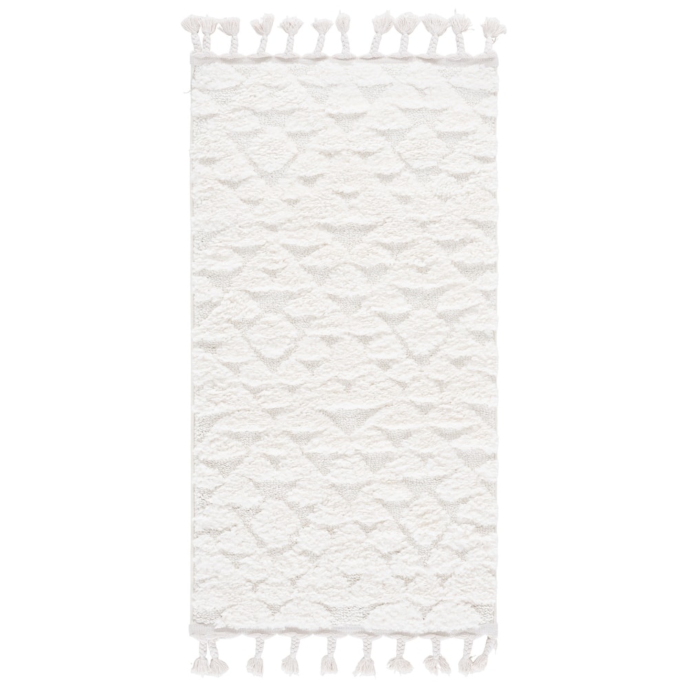 SAFAVIEH Moroccan Tassel Shag Delores 2-inch Thick Rug