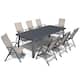 Option 93.9in-Black-Table&Espresso-Chair