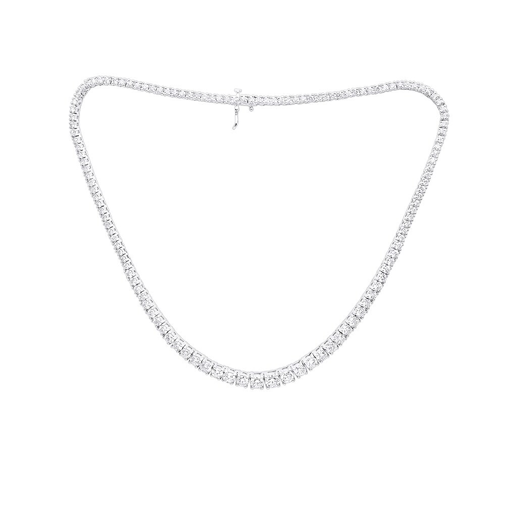 Ladies Designer Eternity Round Diamond Chain Necklace 17 7ctw In 18k Gold By Luxurman Overstock 31485203