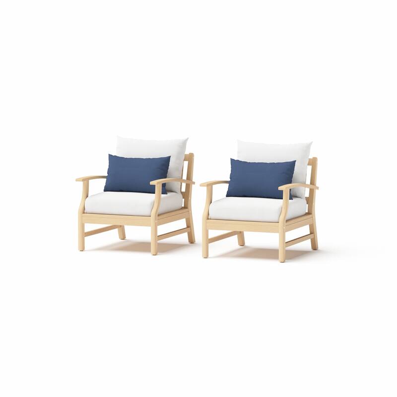 Kooper 2 Piece Sunbrella Outdoor Patio Club Chairs - Bliss Ink