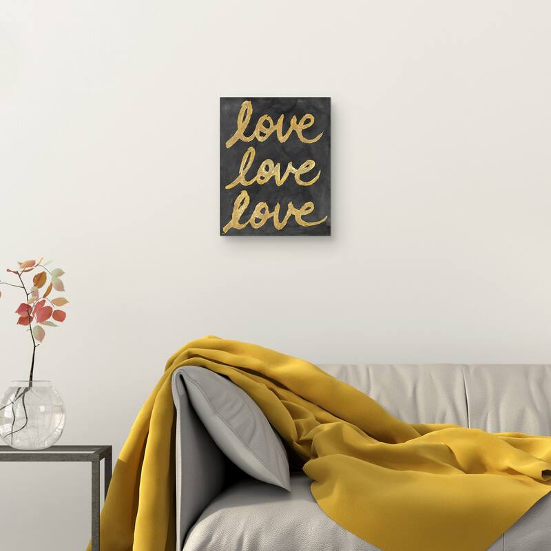 Love Love Love Canvas Art Print