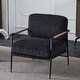preview thumbnail 1 of 4, Leisure chair lounge for Living Room chair velvet Black color