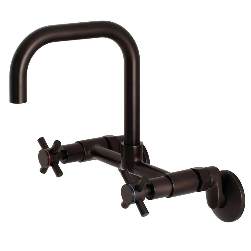 Kingston Brass Concord 1.8 GPM Wall Mounted Bridge Kitchen Faucet - Oil Rubbed Bronze