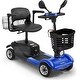 preview thumbnail 1 of 3, Folding Mobility Scooter for Adults 350W Motor 12V20AH Batteries All Terrain - Blue Blue