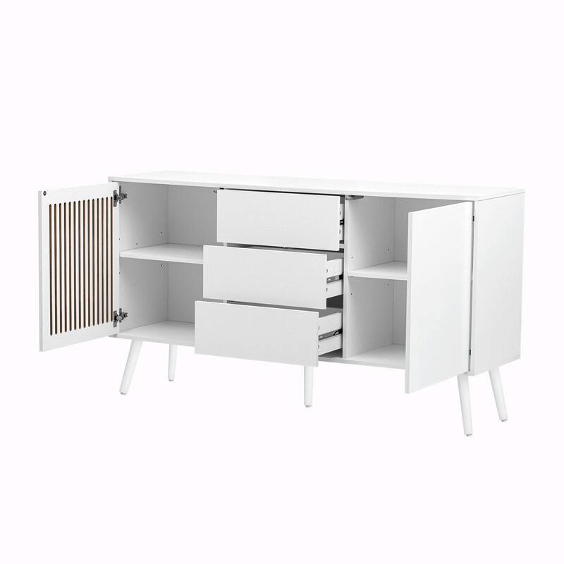 Modern Cabinet with 2 Doors and 3 Drawers