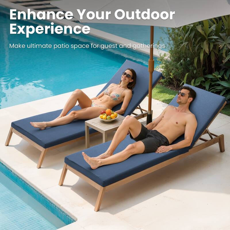 22.4 in W x 71.9 in L x 3.5 in Thickness Outdoor Chaise Lounge Replacement Cushion