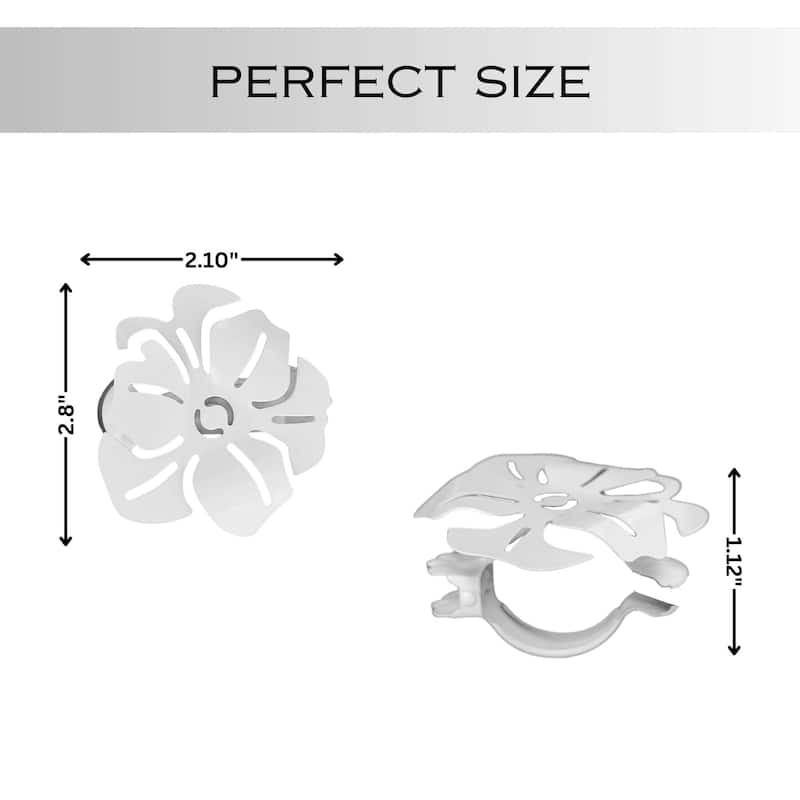Evideco Metal Clip Big Size Poppy Set of 2 - 2.10"L x 2.8"W x 1.12"D