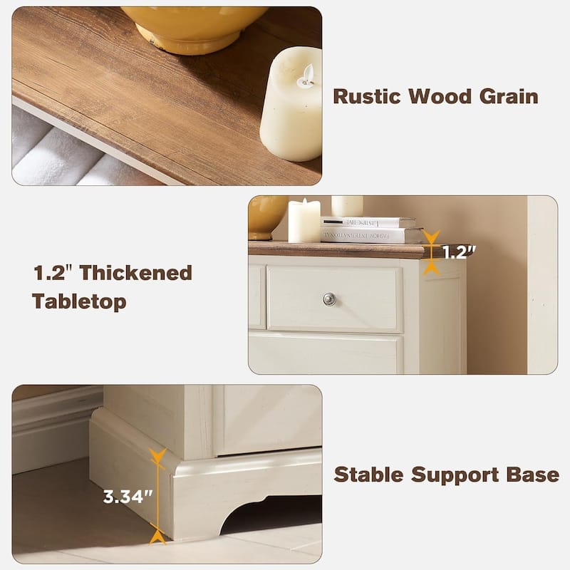 Vintage 7 Chests Drawer, Rustic Dressers, Chest Organizer for Bedroom