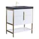 Option White Matte - Brass Hardware