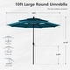 preview thumbnail 37 of 36, MAISON ARTS 10ft 3 Tiers Vented Patio Outdoor Umbrella with Auto-tilt and Crank Lift