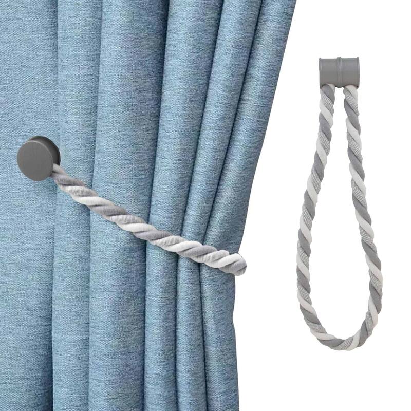 Magnetic Braided Cord Curtain Tieback Durable Woven Design Easy Use