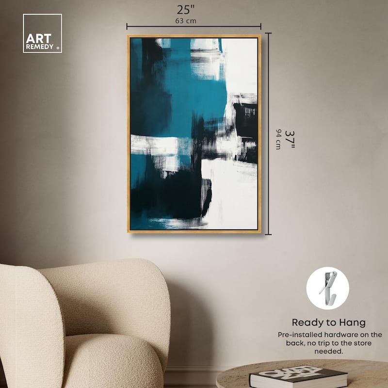 Weight of Teal Canvas by Art Remedy