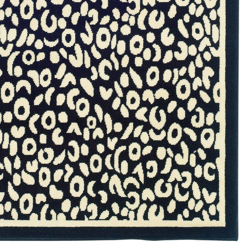 4'3 x 7'3 Black Linon Capri Synthetic Rugs 4'3 x 7'3 Black Linon Capri Synthetic Rugs