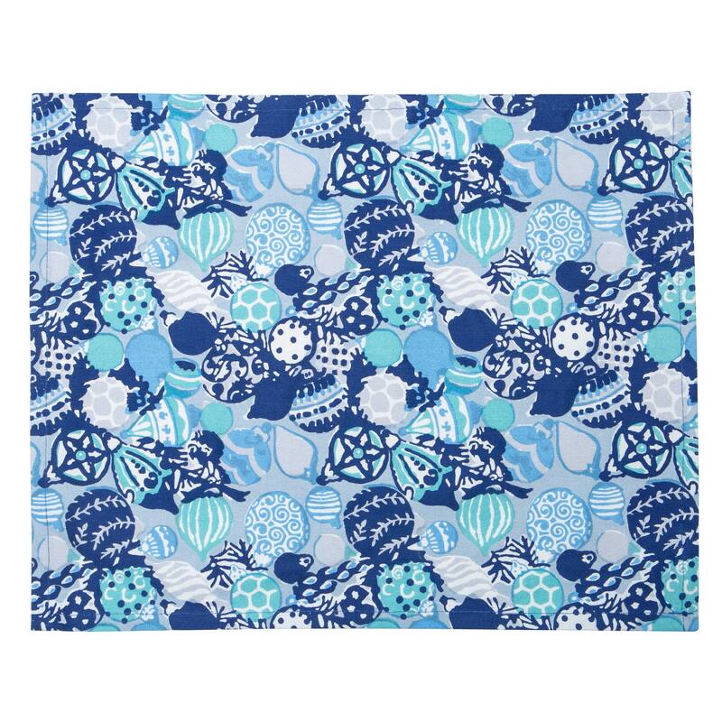 Couleur Nature Ornaments Mats - Set of 6 - Blue/White