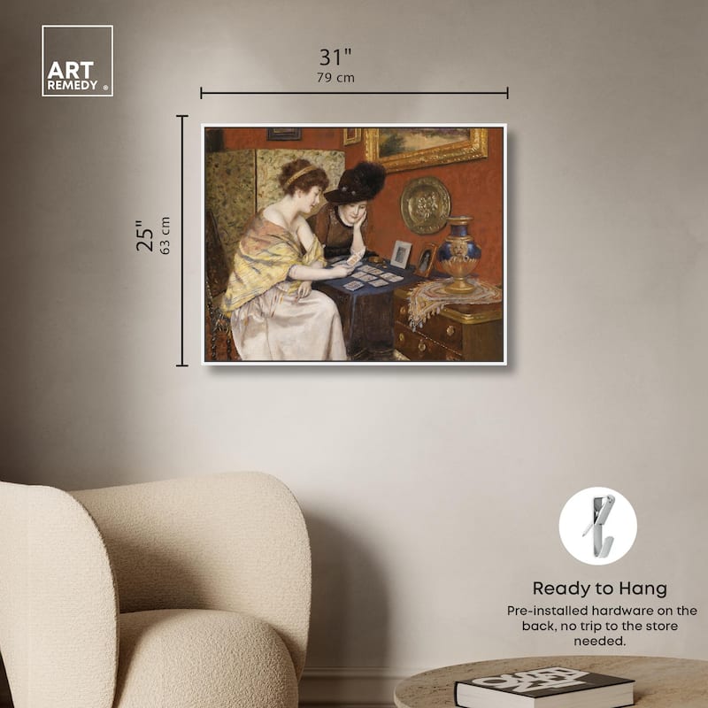 Reading the Cards Canvas by Art Remedy