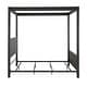 preview thumbnail 8 of 9, Monson Black Finish Metal Canopy Queen Bed by iNSPIRE Q Modern