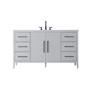 Elegant Lighting VF29360 Millie 60" Free Standing Single Basin Vanity