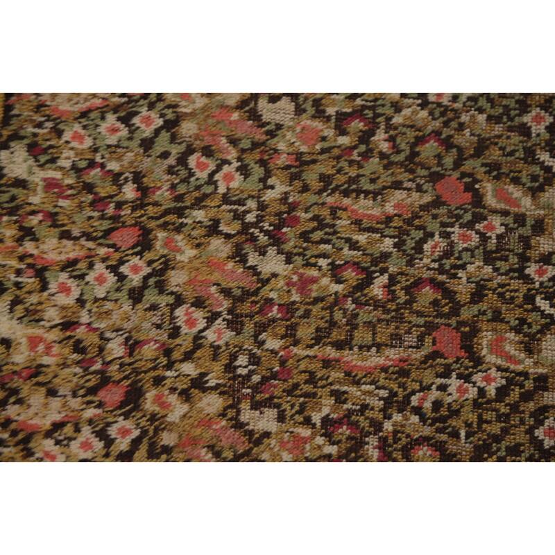 Hand Knotted Oriental 100% Wool Carpet Traditional All-Over Multi-Colored Bakhtiari Runner Rug - 14' 4'' X 3' 5''