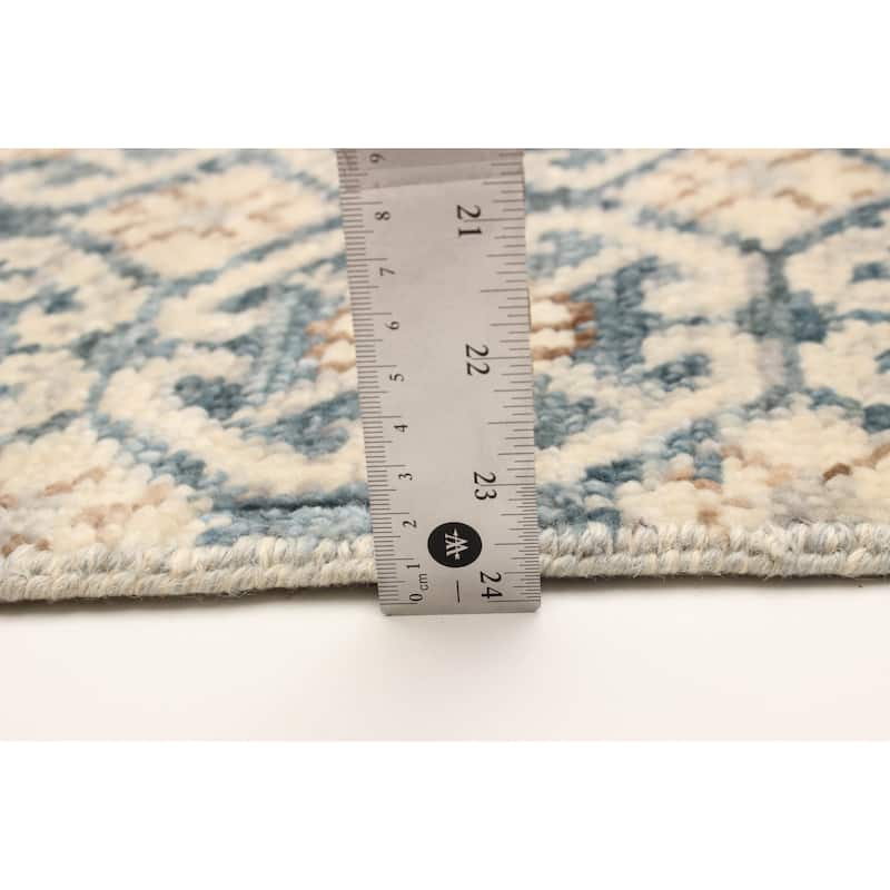 ECARPETGALLERY Hand-knotted Mystique Dark Teal Wool Rug - 2'5 x 7'9