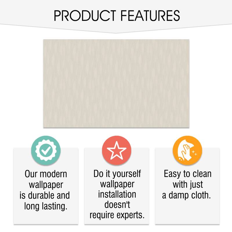 SUSSEXHOME Removable Wallpaper-Waterproof, Strippable, Light Resistance & Cleanable Wall Paper Roll-Wallpaper-Seaweed
