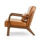 preview thumbnail 49 of 107, Glitzhome Set of 2 30.75"H Mid-Century Modern PU Leather Accent Armchairs with Rubberwood Frame - 25.75"L x 33.75"W x 30.75"H