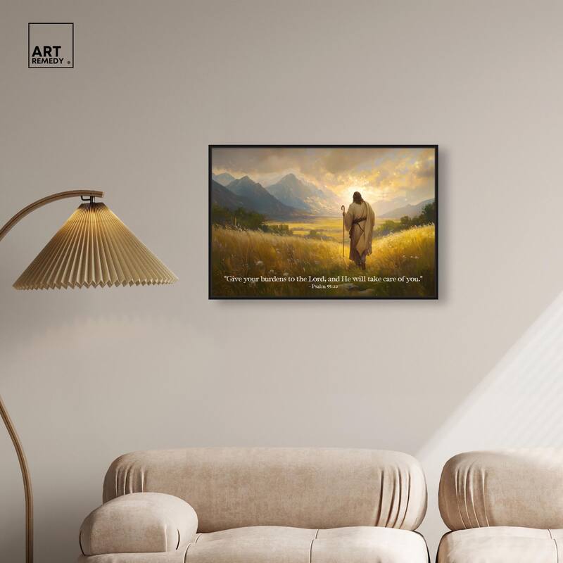 Give Your Burdens Canvas by Art Remedy