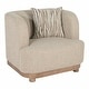 preview thumbnail 13 of 14, Furniture of America Solace Modern 3-Piece Light Brown Solid Wood Sofa Set with Accent Pillows