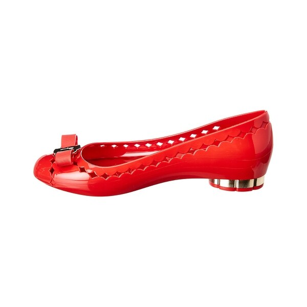 flower heel jelly ballet flat