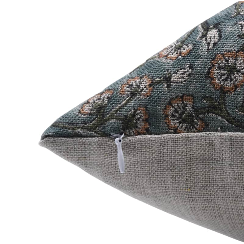 Linen Handmade Block print pillow Cover- Himachal