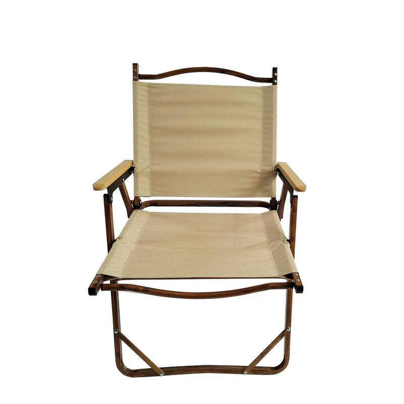 Portable Armrest Chair Set of 4 Easy to Fold - Tan